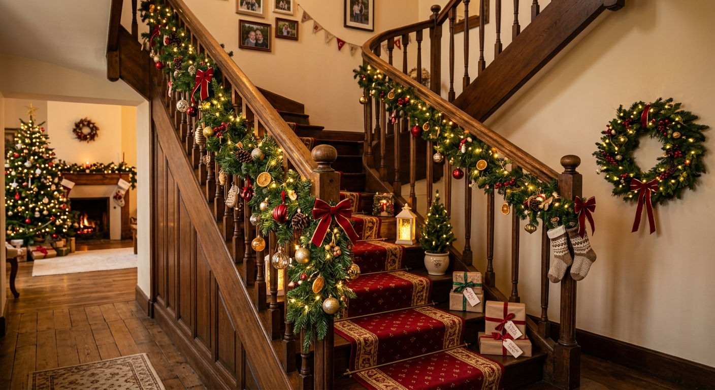5 idées déco pour rendre votre escalier UNIQUE à Noël !