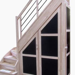 Escalier avec placard noir